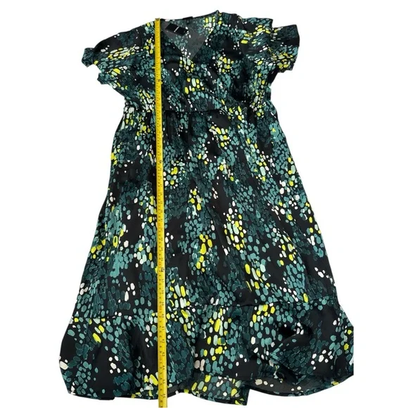 Torrid Women Midi Bubble Charm Flutter Sleeve Wrap Dotted Print Dress Sz 2X - Picture 4 of 9